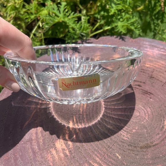 Vintage Nachtmann Large Germany Clear Crystal Ashtray - Picture 6 of 13